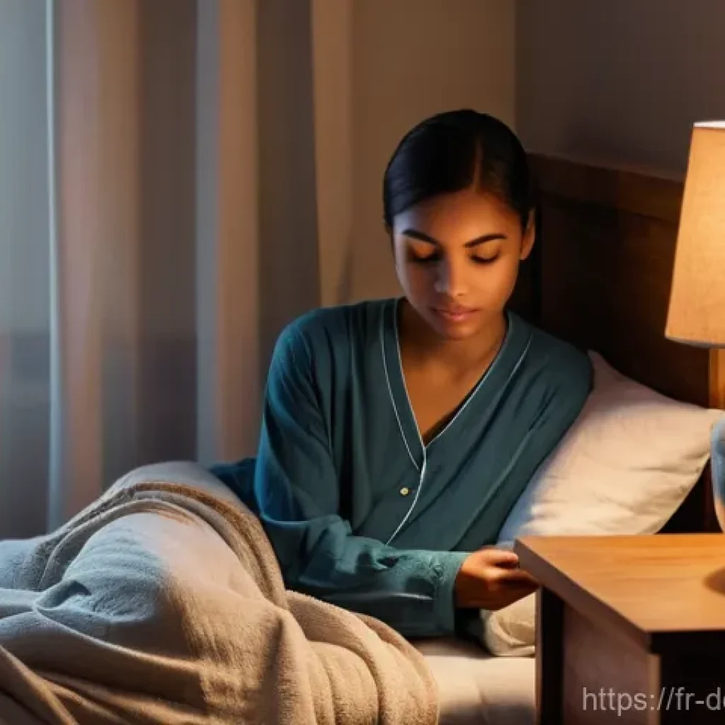 건강한 소셜 미디어 사용법 - **Prompt 1: Mindful Disconnection at Dusk**
    "A cozy, warm-lit bedroom at dusk. A young woman, dr...