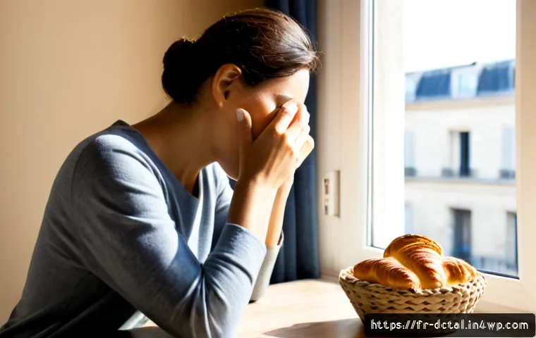 디지털 디톡스의 효과  개인 경험 공유 - Photorealistic morning scene in a sunlit Paris apartment, a relaxed French woman in her forties enjo...